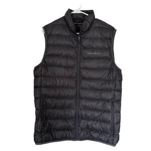 Eddie Bauer Men’s Gray Puffer Down Vest Sz M